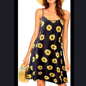 EUC Sunflower slip dress